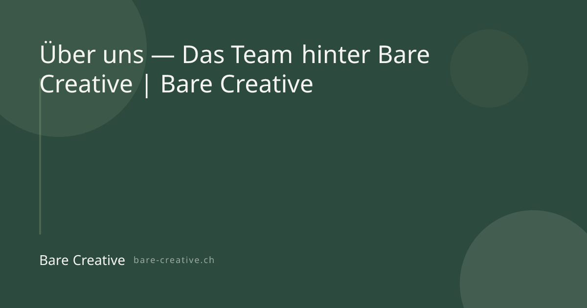 Über uns — Das Team hinter Bare Creative | Bare Creative